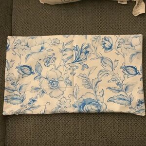 Floral Blue and White Pillow Cover